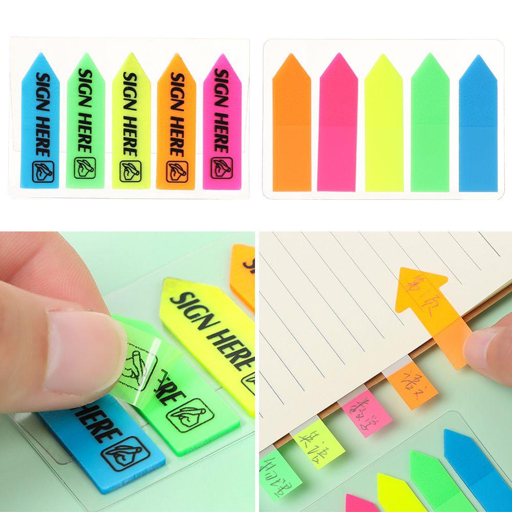 GOGOUP Set 100 Tờ Giấy Ghi Chú Đánh Dấu Trang Sách Tiện Dụng