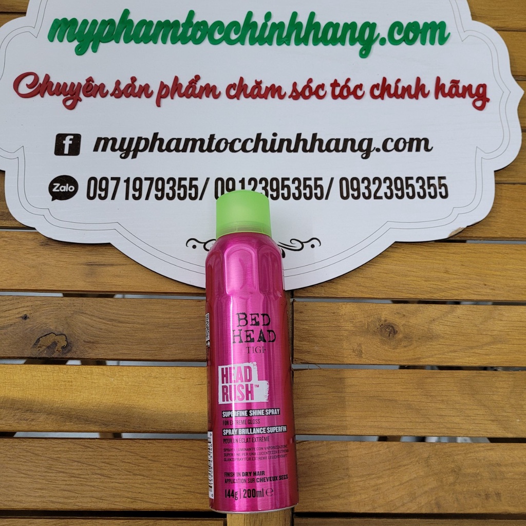 TIGI BEDHEAD Head rush Xịt siêu bóng 200ml