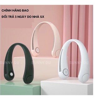 Quạt mini đeo cổ không cánh - Biên độ thổi rộng 360 độ, quạt tính điện kết cấu dẫn gió dốc nghiêng tạo cảm giác mát mẻ