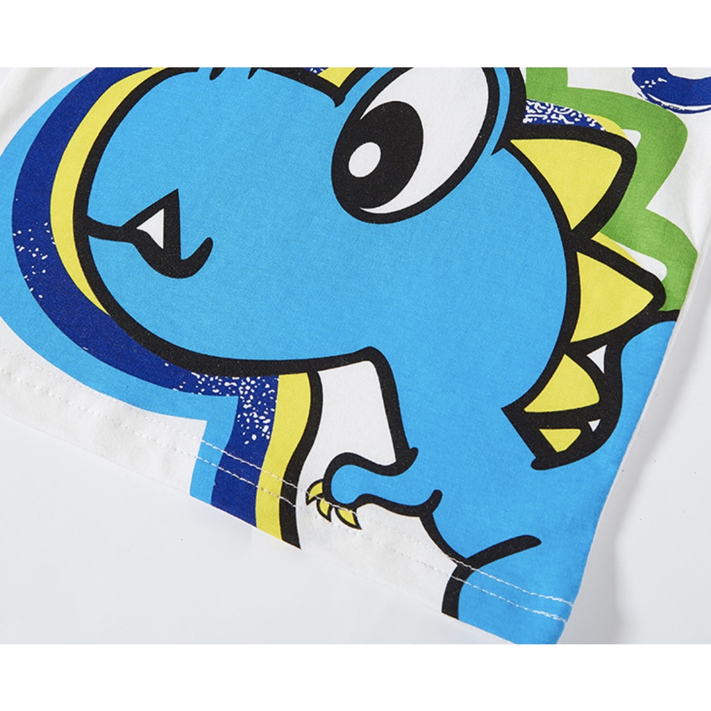 Áo thun bé trai khủng long 3D đôi cánh cool ngầu chất liệu mềm mại, thoải mái