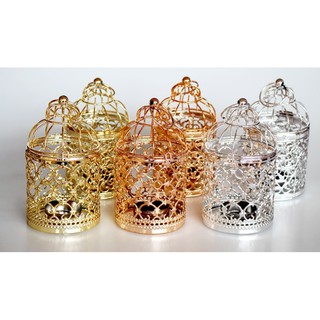 Chuồng chim trang trí bàn gallery mẫu mới 3 màu silver,gold,rose