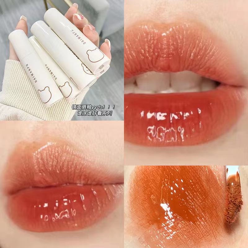 Abpopa DAIMANPU® Son Kem Bóng Hiệu Ứng Gương Lucidly Dưỡng Ẩm Không Dính Cốc Lâu Trôi