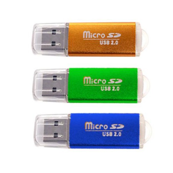 Đầu đọc thẻ nhớ Micro Sd vỏ nhựa usb 2.0, đầu lọc thẻ nhớ mini, reader card usb nhí nhiều màu