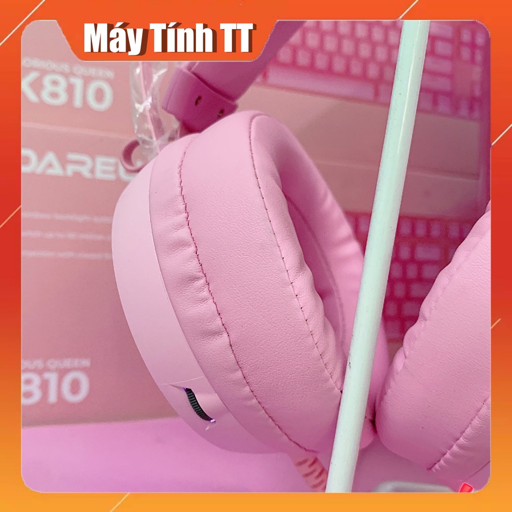 Tai nghe chụp tai màu hồng GNet G09 âm thanh 7.1 / Jack cắm USB - Tai nghe dành cho Máy Tính