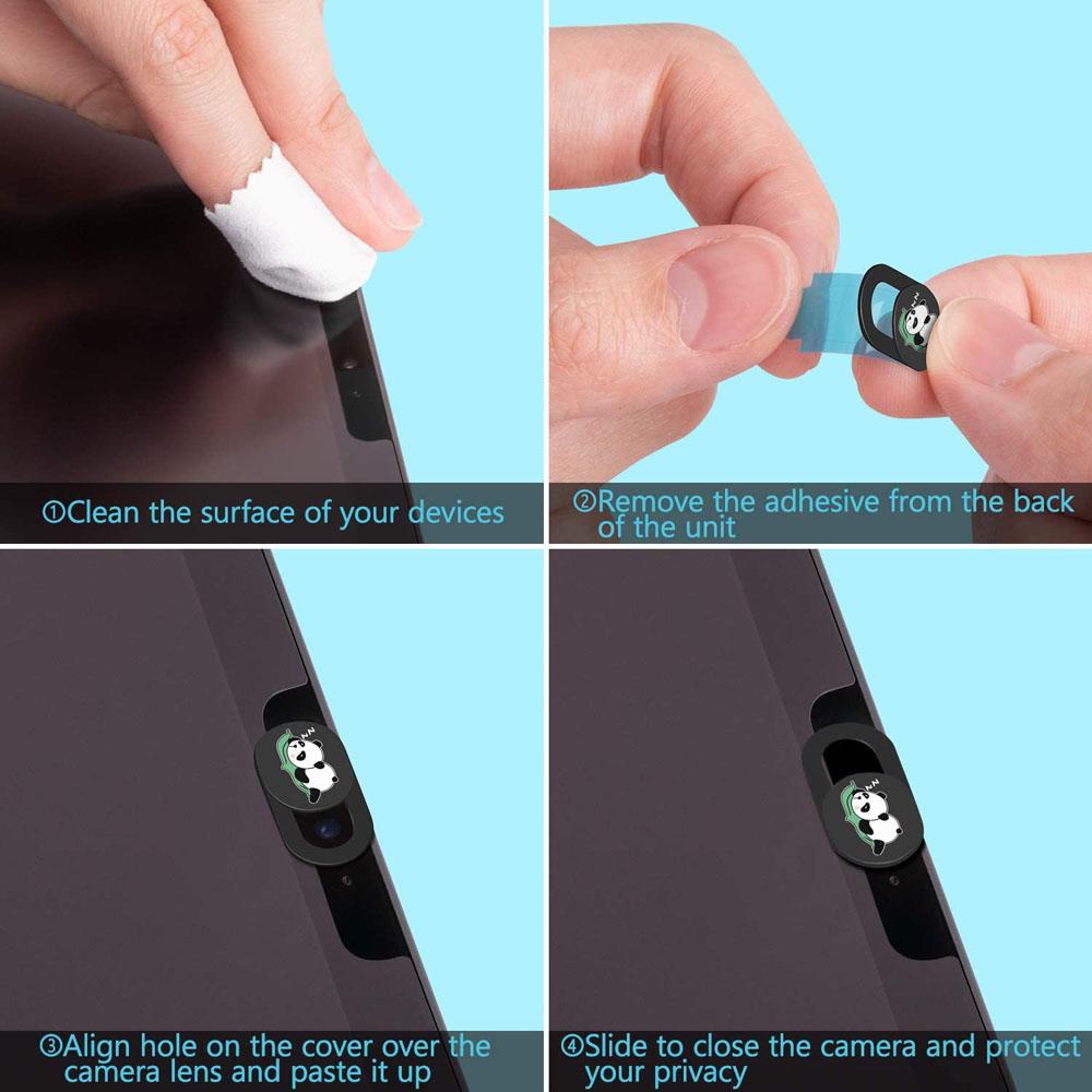 Vỏ Bọc Webcam Siêu Mỏng Hình Gấu Trúc Cho Laptop