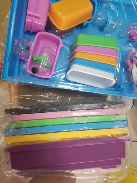 Lồng ĐẠI ĐƠN 47cm nuôi hamster tặng kèm bình nước và khay ăn
