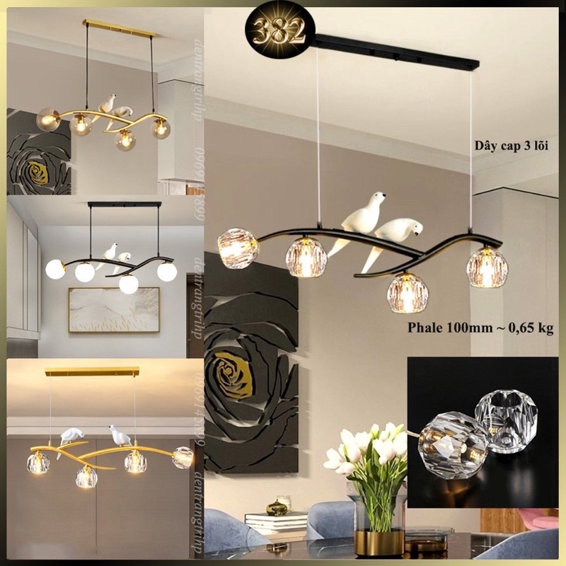 Đèn thả bàn ăn Phale cao cấp, đèn Trần trang trí bếp nghệ thuật