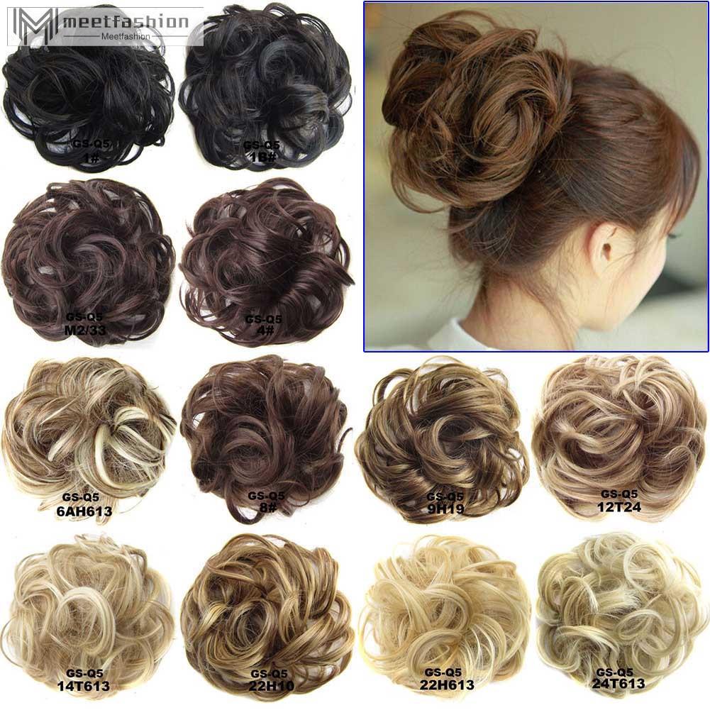 Búi tóc giả tròn xoăn cho nữ
