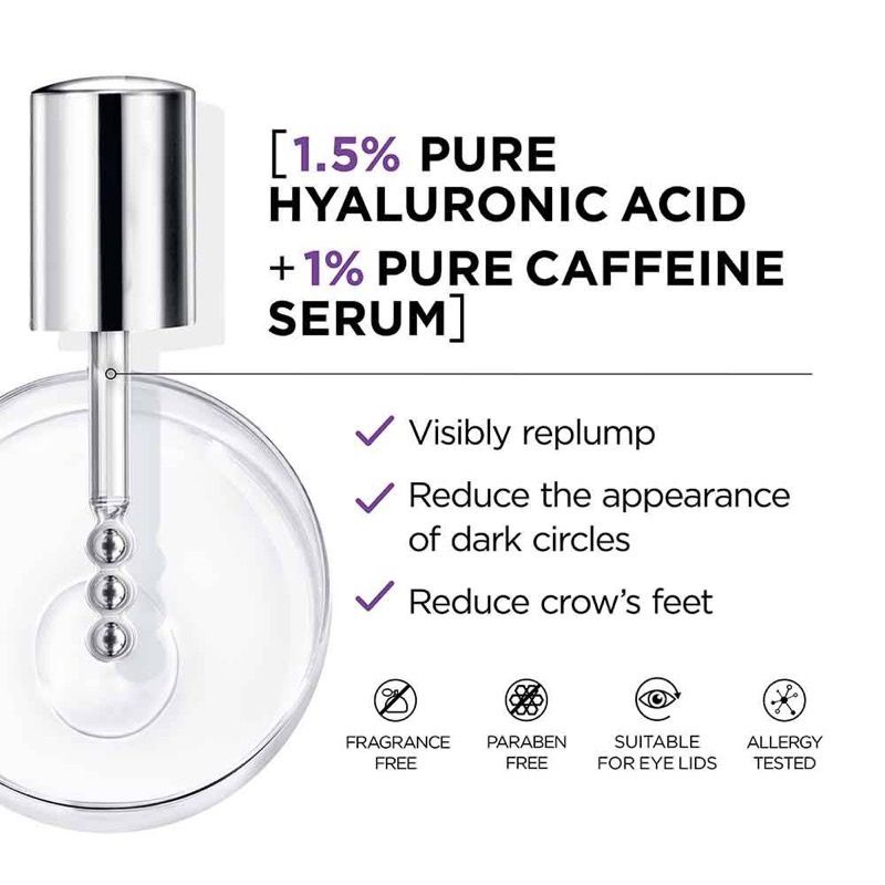 Tinh chất dưỡng mắt giảm nếp nhăn và vết chân chim Loreal Revitalfit Derm Intensives Serum