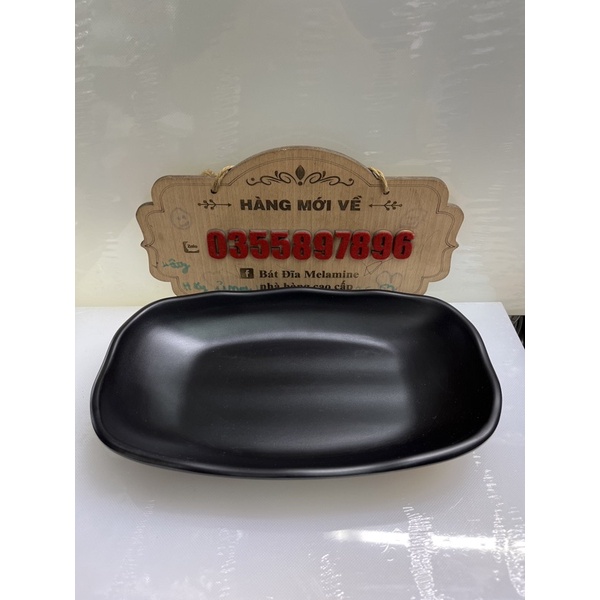Đĩa bầu dục sâu kiểu Nhật 100% Melamine