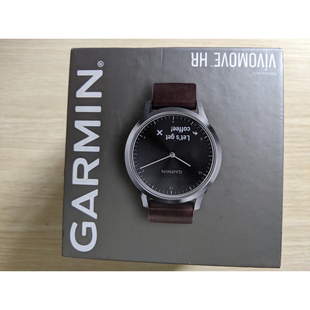 Đồng hồ Nam Garmin Vivomove HR Premium dây da thân kim loại sang trọng