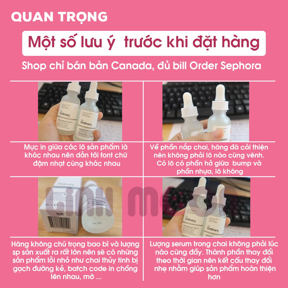 Tinh Chất Serum The Ordinary Lactic Acid 5% - 10% + HA 2%