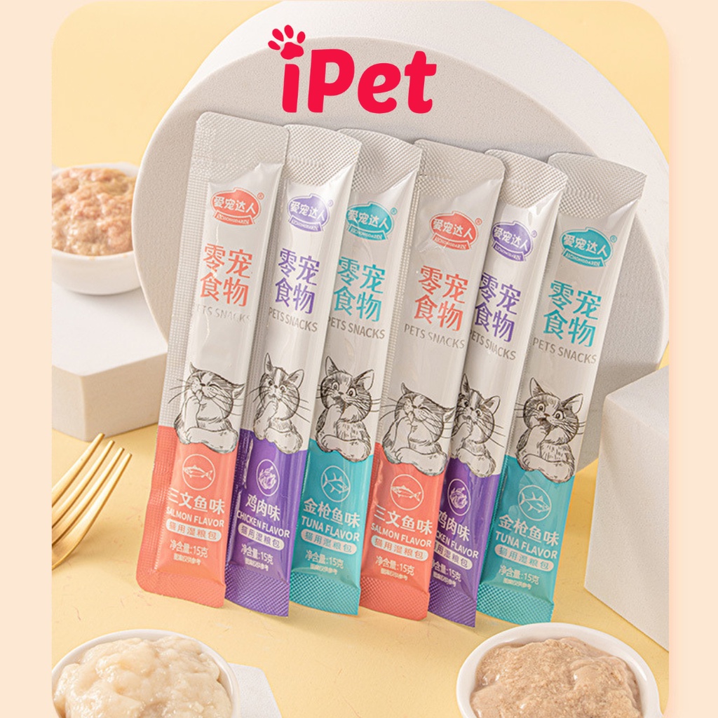 [Mã SKAMONTH4 giảm 10% đơn 50K] Súp Thưởng Cho Mèo Pet Snack Bệ Hạ - Thanh pate dinh dưỡng dạng soup - iPet Shop