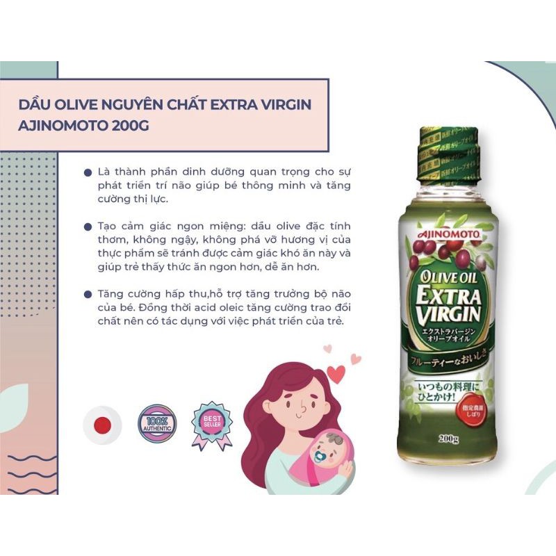 Dầu Oliu Ajinomoto Extra Virgin date 2022