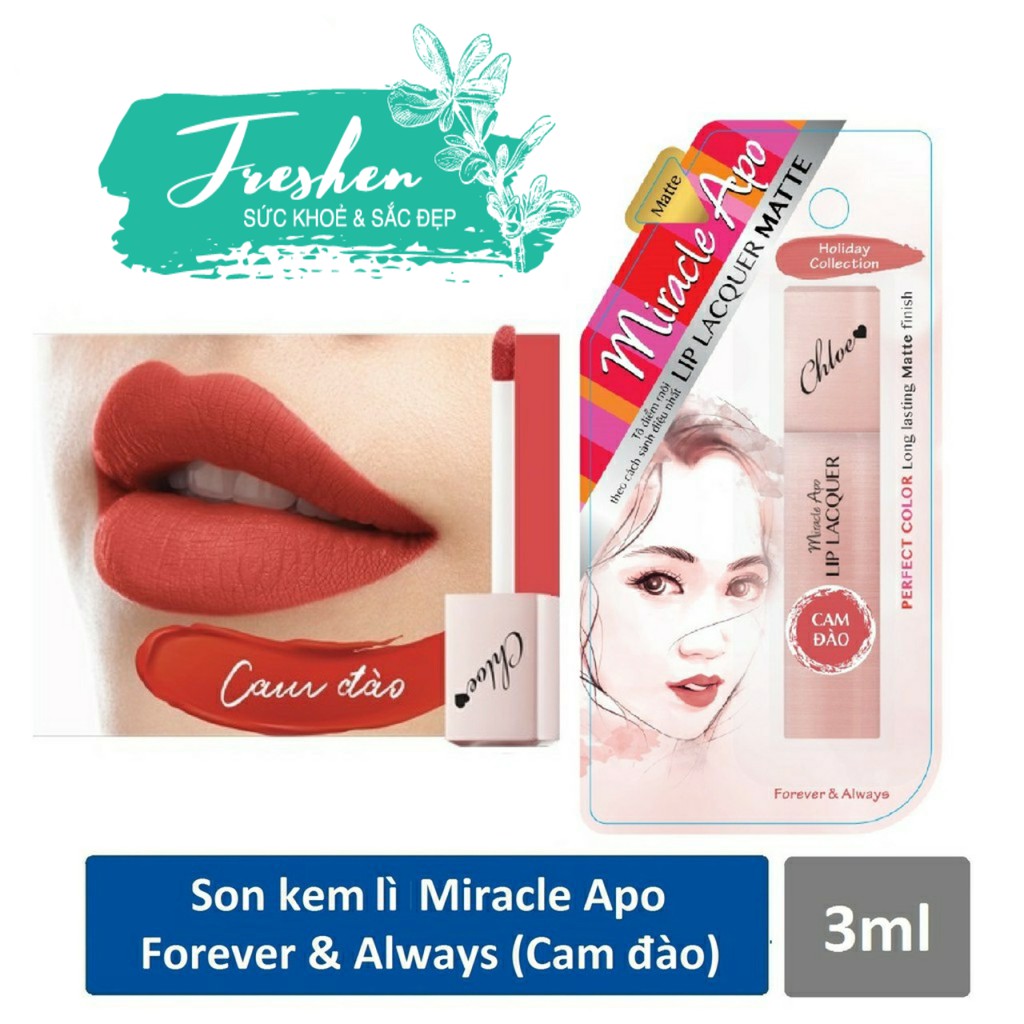 ✅ (CHÍNH HÃNG) Son kem lì Miracle Apo Lip Lacquer Matte Holiday Collection 3ml (bao bì mới)