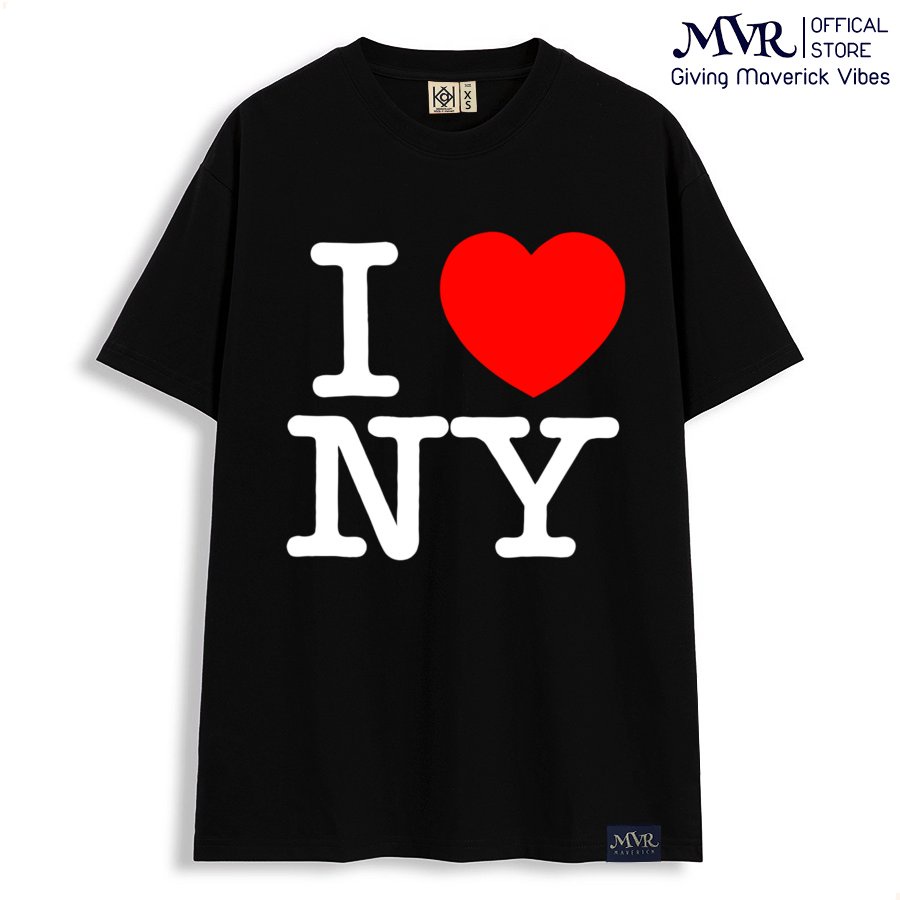 Áo thun nam nữ form rộng thun cotton thoáng mát tôi yêu newyork cổ điển tặng người yêu MVR KK3965