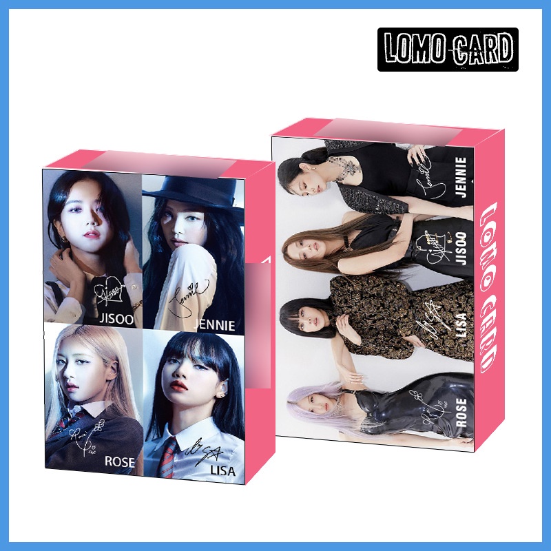 Hộp 30 thẻ ảnh nhóm nhạc Blackpink Album Lisa Rose JISOO JENNIE Lomo Card Photocard