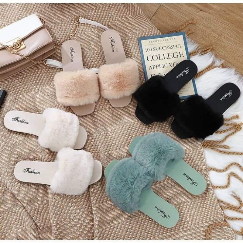 Dép lông mang trong nhà