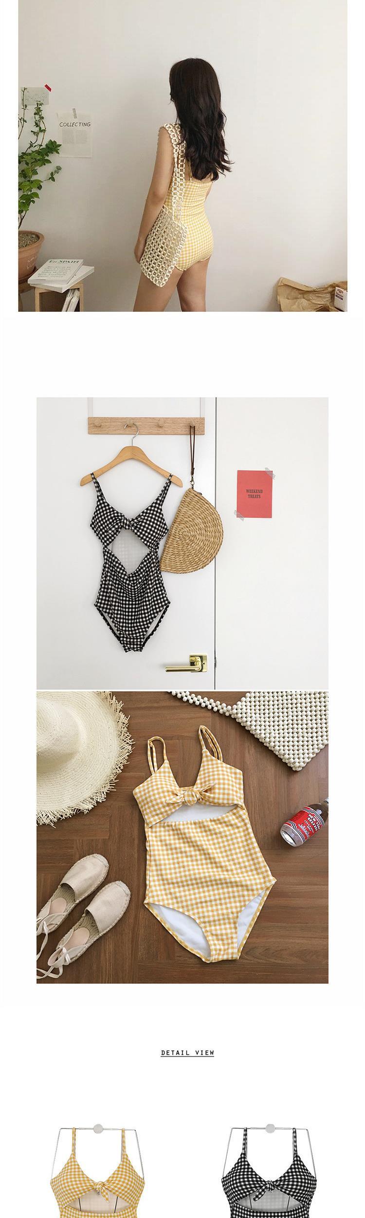 Đồ Bơi Một Mảnh Kẻ Sọc Vuông Phong Cách Hàn Quốc 2020 | BigBuy360 - bigbuy360.vn