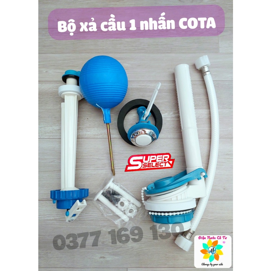 Bộ Xả Bồn Cầu Bàn Cầu TRỌN BỘ 1 NÚT NHẤN COTA