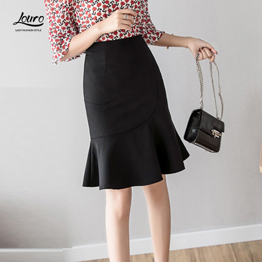 Chân váy đuôi cá công sở Louro L1000,ẢNH THẬT chân váy dáng dài tôn eo, lên dáng | BigBuy360 - bigbuy360.vn