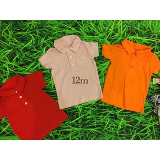 Set 3 áo polo xuất khẩu cho bé dưới 12 tháng