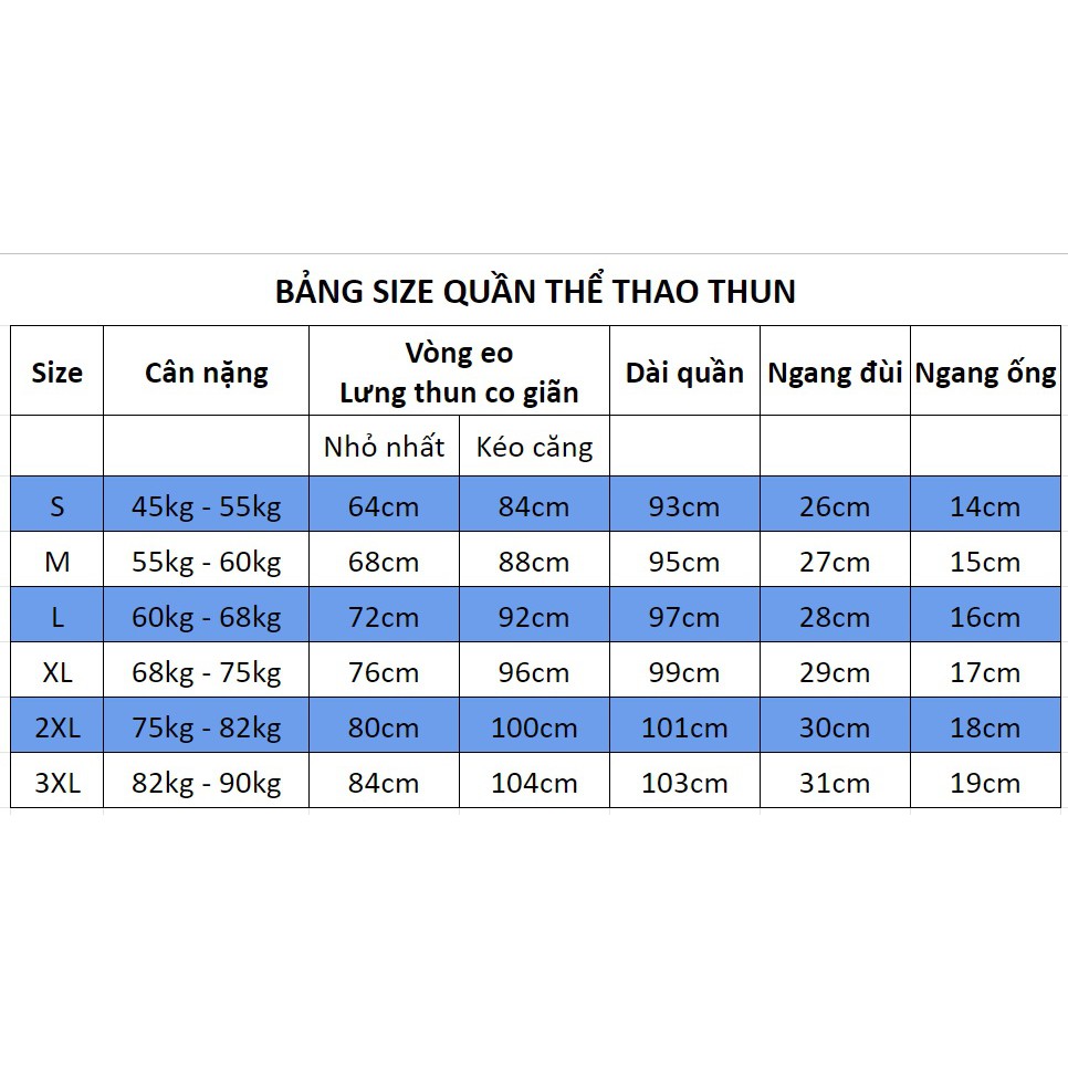 Quần thể thao jogger thun 5 màu, quần thể dục cho nam nữ từ 45kg đến gần 90kg - NH Shop