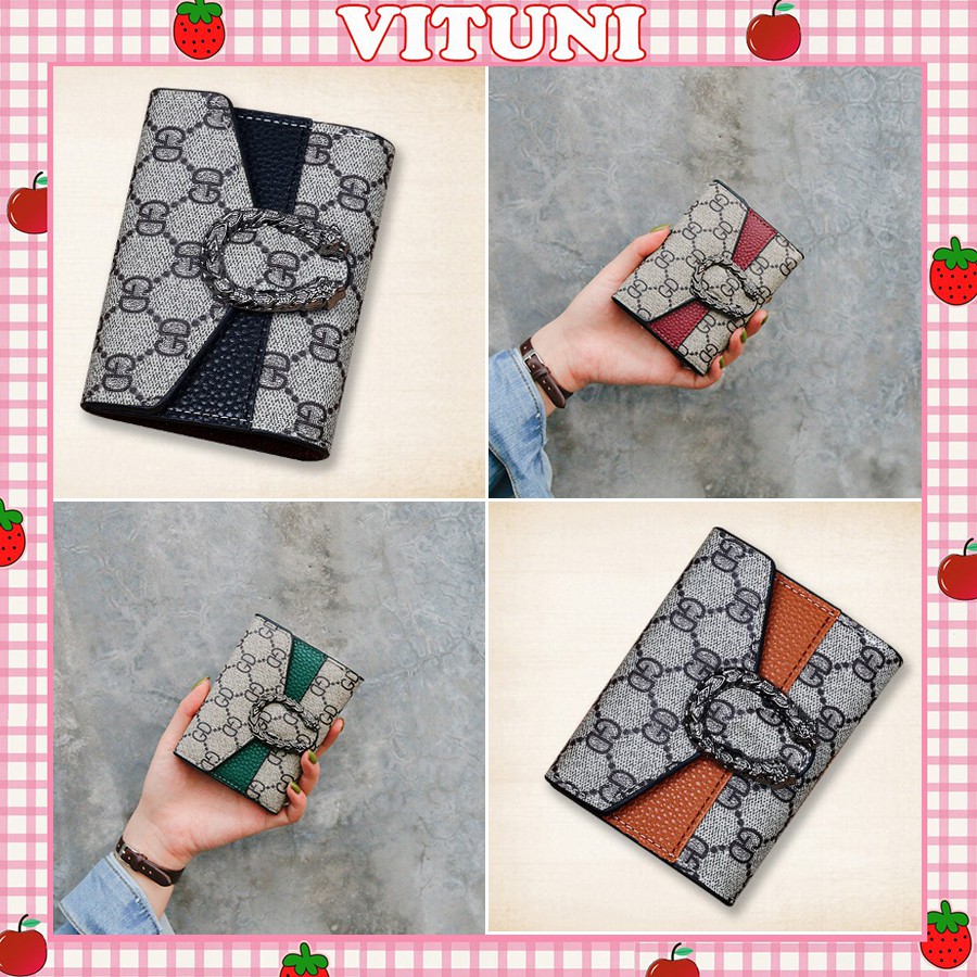 Ví da Vituni vĩ nữ cầm tay mini thiết kế sang trọng cao cấp VN08