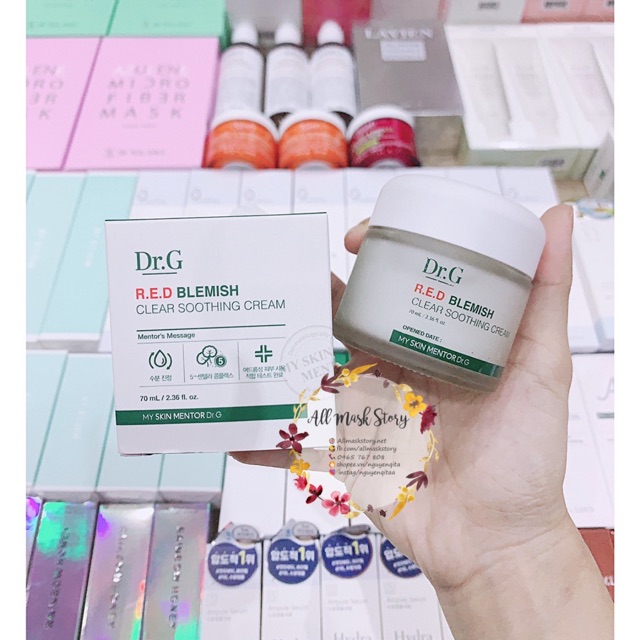 KEM DƯỠNG DR.G R.E.D BLEMISH SMOTHING CREAM 70g - KEM DƯỠNG CHO DA MỤN