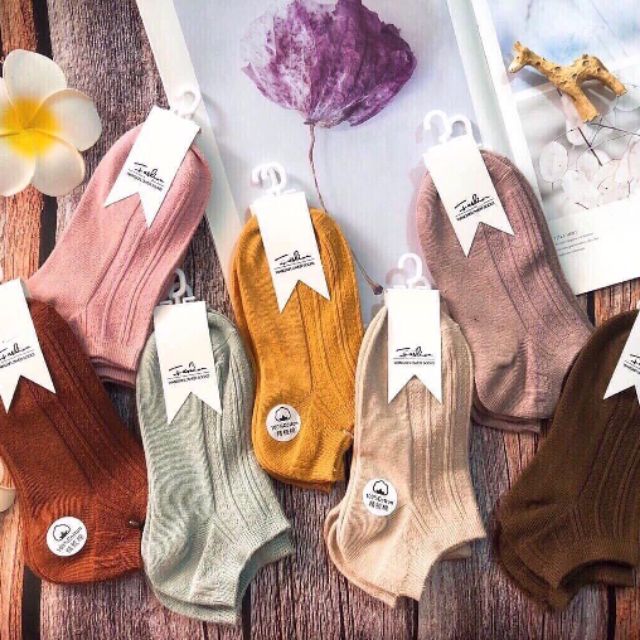 Vỉ 10 đôi tất len gân cổ ngắn siêu hót