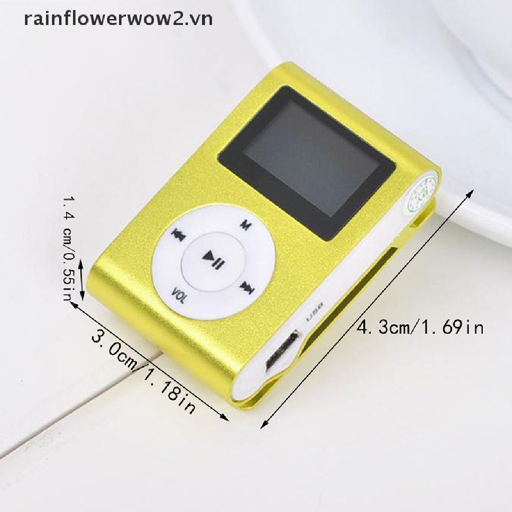 Máy Nghe Nhạc MP3 Mini Di Động Hỗ Trợ Thẻ Nhớ Micro TF 32GB