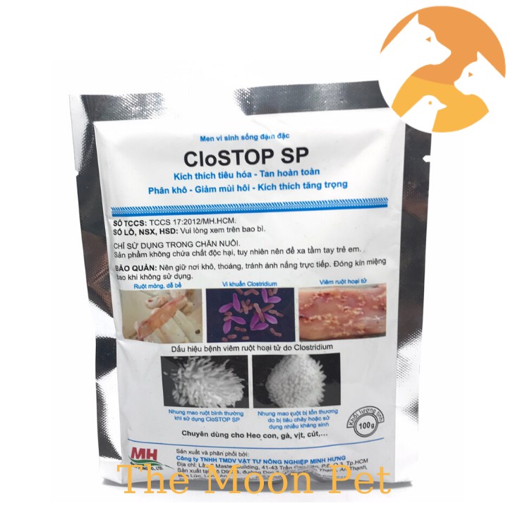 CloSTOP SP- Men vi sinh sống đặc trị tiêu chảy, kích thích tiêu hóa [100 g]