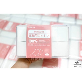  Bông tẩy trang Miniso Nhật Bản 1000 miếng 