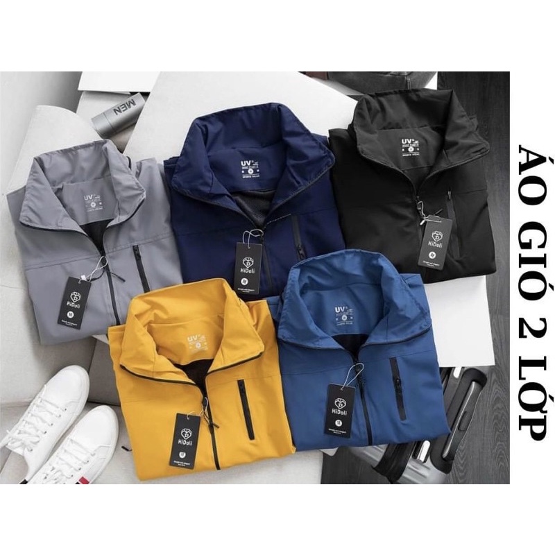 Áo gió nam 2 lớp dày đẹp chất vải xuất Hàn