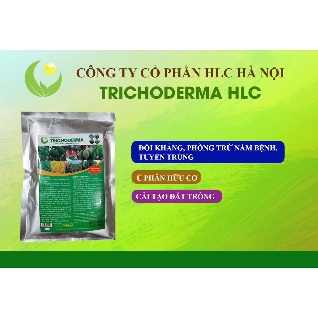 NẤM ĐỐI KHÁNG TRICHODERMA BACILLUS - Ủ PHÂN CHUỒNG, TƯỚI CÂY, TRỘN GIÁ THỂ PHÒNG TRỪ NẤM BỆNH, CẢI TẠO ĐẤT - GÓI 500G