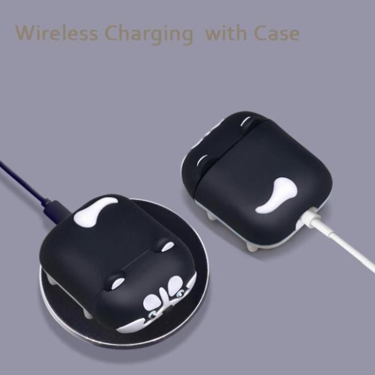 Vỏ Bảo Vệ Hộp Đựng Bao Tai Nghe, Case Airpods 2/3/1/i7/i9/i12/Pro - Sillicone Chống Bẩn Chó Corgi Husky