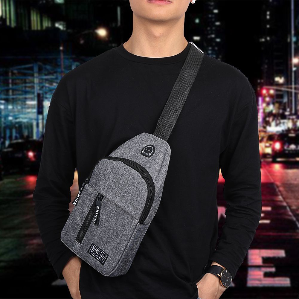 Túi đeo chéo ngực bằng vải oxford sức chứa lớn đa năng tiện dụng cho nam | BigBuy360 - bigbuy360.vn