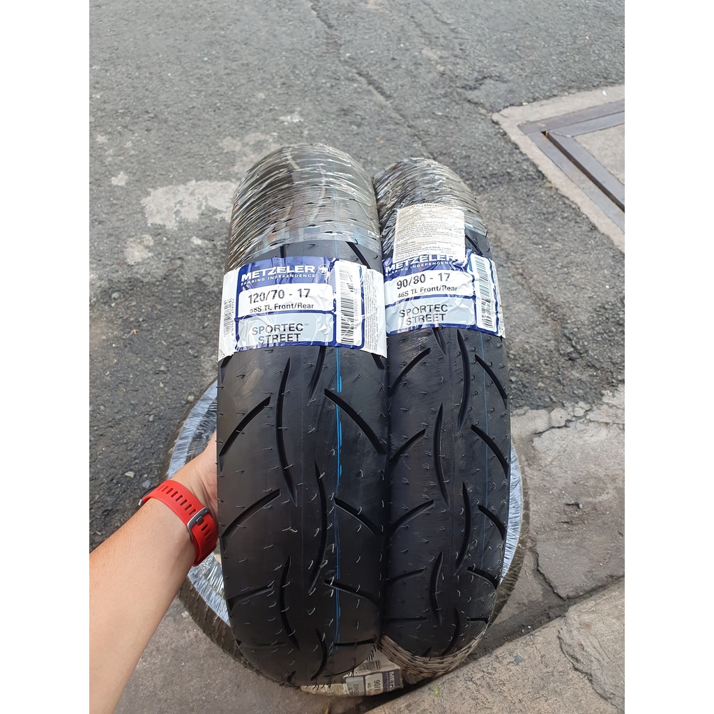 Cặp vỏ lốp xe Metzeler cho Winner và Ex 150, size 90/80-17 và 120/70-17, vỏ ko ruột - giá 1 cặp.