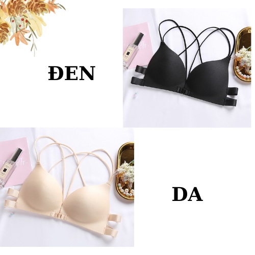 Áo Bra 2 Dây Đúc Su - Áo Ngực Su Mút Mỏng Cài Trước AMYBRA B810