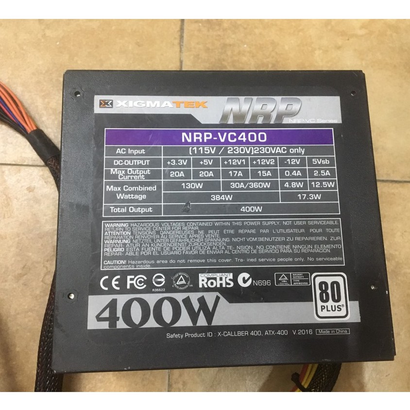 Nguồn Xigmatek fan 12 300w, nguồn đồng bộ cũ tháo máy