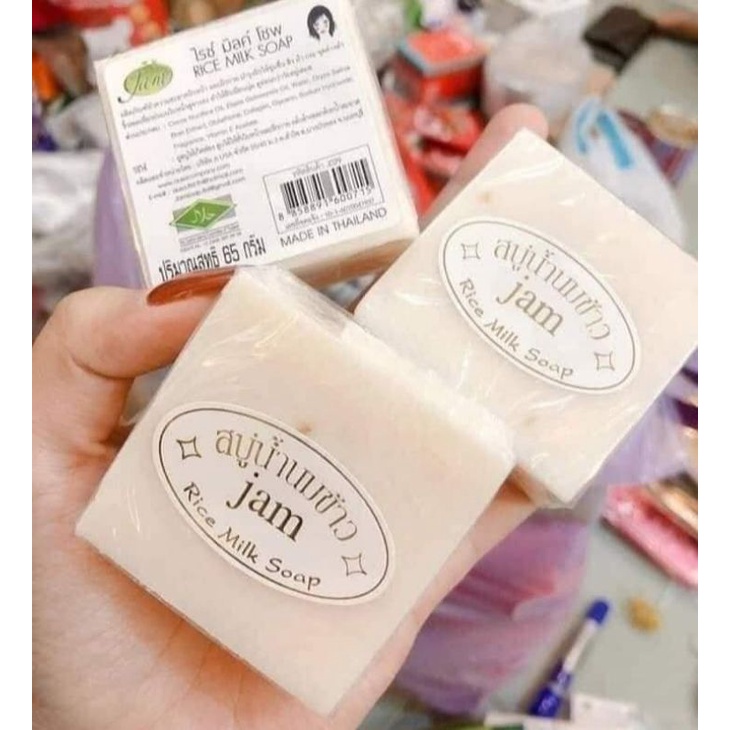 Xà bông cục, Xà Phòng Tắm Sáng Da Cám Gạo Thái Lan Jam Rice Milk Soap