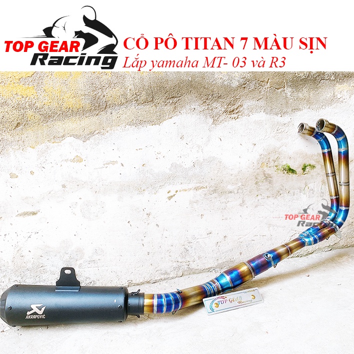 Cổ Pô Yamaha R3 và MT03 Titan Bầu Tổ Ong Họng Ra 51mm