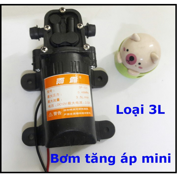 Máy bơm tăng áp mini, bơm phun sương, bơm bể cá, sử dụng đi phượt hoặc tưới cây cảnh