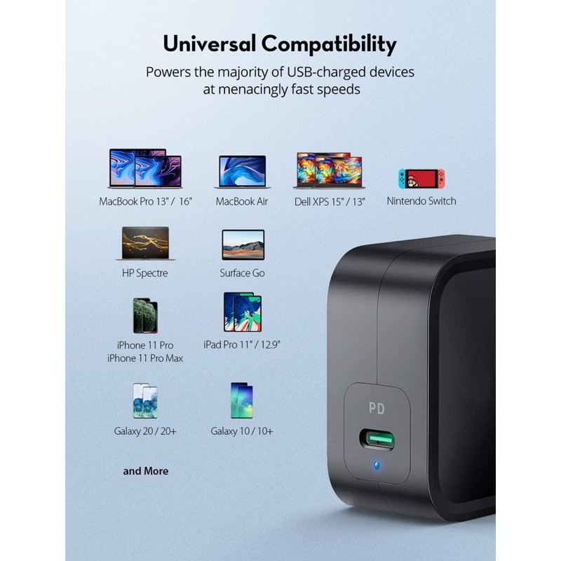 Sạc nhanh 20w, 30w, 61w RAVPOWER chuẩn PD