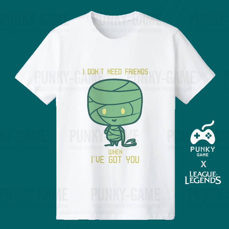4yJx /Áo Liên Minh Huyền Thoại (LOL) AMUMU Chibi ngắn tay!