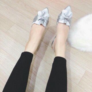 Giày bệt lụa satin sang chảnh