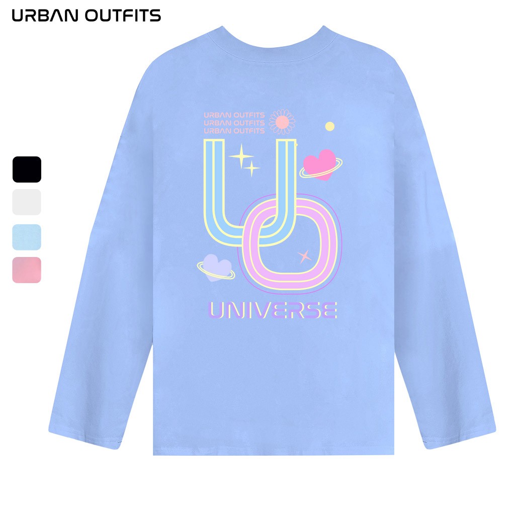 Áo Thun Tay Dài Nam Nữ Form Rộng URBAN OUTFITS In Trái Tim UO Universe TDO32 100 cotton 4 Chiều