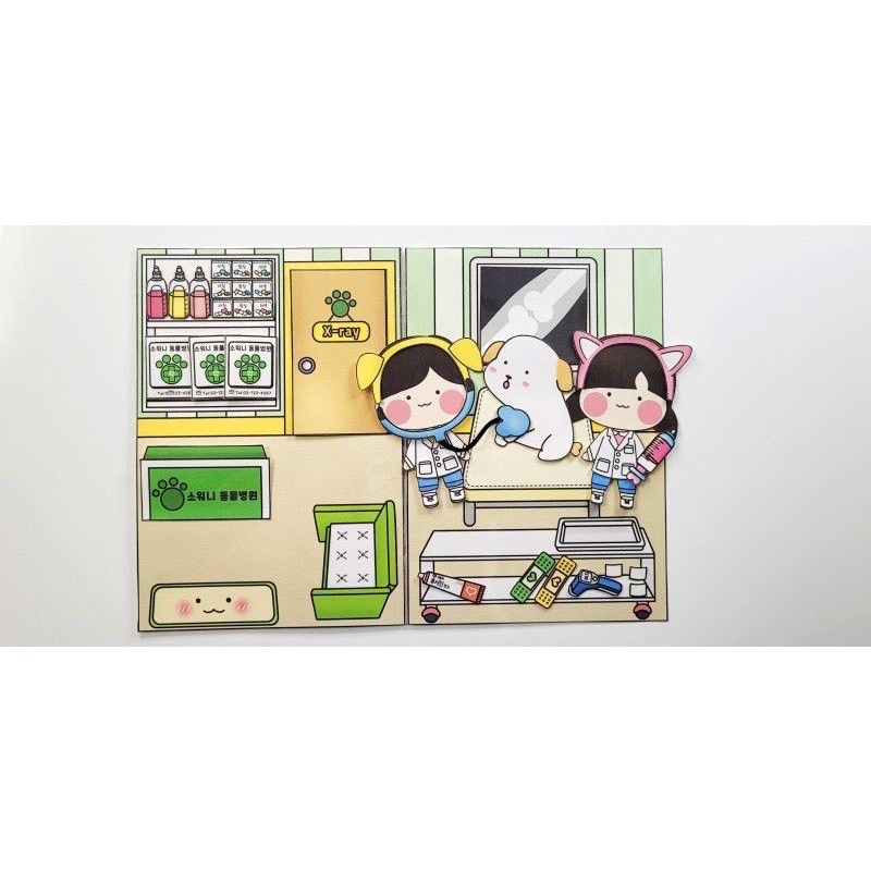 BÚP BÊ GIẤY BỆNH VIỆN CHO THÚ CƯNG