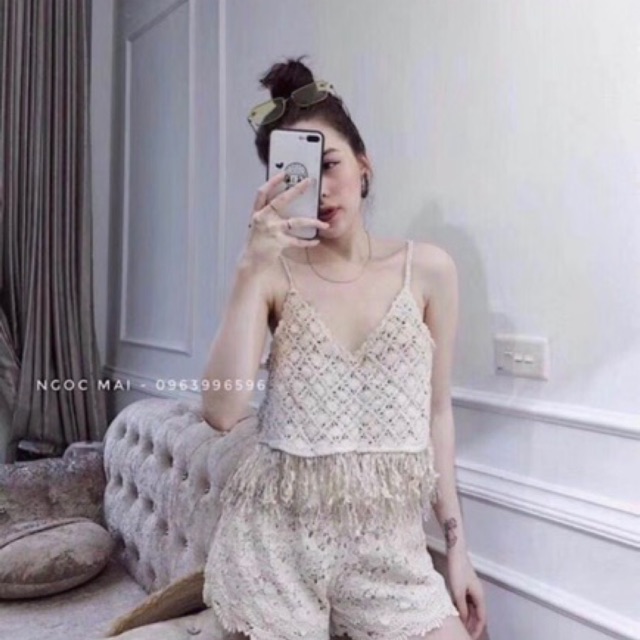 Siêu phẩm yếm đan móc bikini đi biển siêu xinh