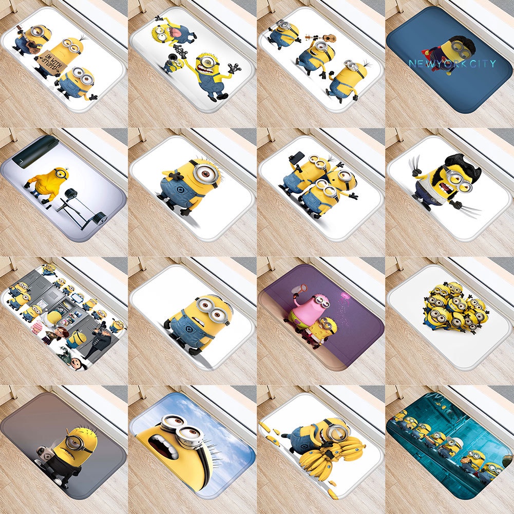 Thảm lót cửa chùi chân Chống Trượt Họa Tiết Hoạt Hình Dễ Thương